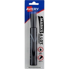 2 Pack Marks-A-Lot Permanent Marker, Black 17888, Desk-Style, Chisel Tip picture