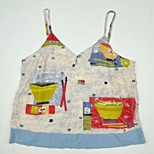 VINATAGE Jams World Chopstick LARGE Womens Top MADE IN HAWAII Japanese Tea Soup  picture