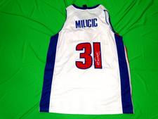 Darko Milicic Autographed/Signed Jersey DETROIT PISTONS XL Adidas Sewn picture