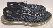 KEEN Uneek Black Blue Paracord Trail Hiking Sandals 1014621 Men's Size 11.5 picture