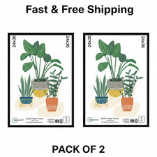 Mainstays 24x36 Black Poster Frame Set of 2 – Wall Mount Display Frames picture