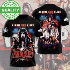 W.A.S.P. Band Album One Alive World Tour 3D AOP Shirt Unisex S-6XL 1T0486 picture