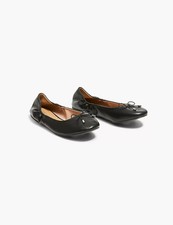 Lane Bryant Size 12W Dream Cloud Bow Ballet Flat Black NWT picture