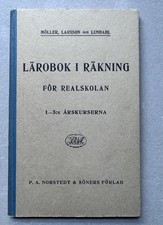 1924 Swedish Math Textbook Lärobok i Räkning Möller Larsson Lundahl 6th Ed picture