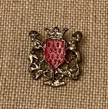 Vintage Enamel Bretagne Duchy Of Brittany French Heraldic Shield Brooch Pin picture