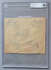 GLADYS KNIGHT & THE PIPS SIGNED SLAB BECKETT BAS COA AUTOGRAPHED CUT SOUL MUSIC picture