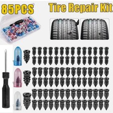 100PCS Tire Repair Screws Kit With Screwdriver 3 Sizes Rubber Plugs Flat Tires picture