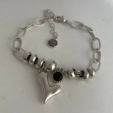 Solid 925 Sterling Silver Bracelet for Women | Vintage Handmade Simple Bangle picture