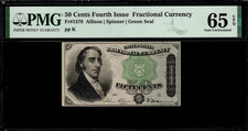 FR-1379 $0.50 Fourth Issue Fractional Currency - 50 Cents - PMG 65 EPQ picture