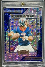 CJ Stroud RARE ROOKIE SILVER SPARKLE REFRACTOR INVESTMENT CARD  TEXANS MINT picture