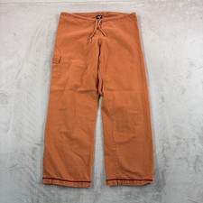 Vintage prAna Drawstring Cargo Pocket Pants in Rust Brown Men Medium USA Made picture