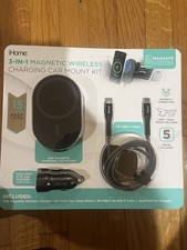 iHome 3-in-1 Magnetic Wireless Charging Car Mount 15W MagSafe iPhone 12 picture
