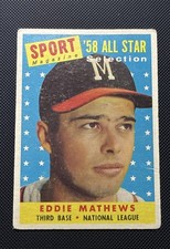 1958 Topps - Sport Magazine '58 All Star Selection Eddie Mathews #480 929 picture