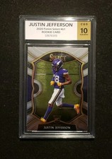 *JUSTIN JEFFERSON* 2020 Panini Select #61 *CGS 10* RC Rookie Card  picture