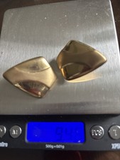 Vintage 14k Gold Huge Earrings 9.45 Grams picture