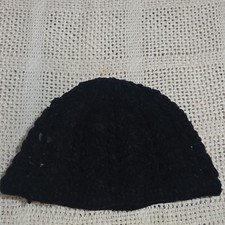 Vintage Scala Women’s Black Solid Knit Beanie Hat Acrylic One Size Fall Winter picture