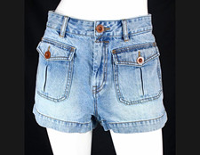 Zimmermann Light Wash High Rise Cotton Denim Shorts 5-Pocket Women’s 2 picture