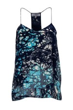 Tibi - Blue & Gray Abstract Printed Tank Sz 6 picture