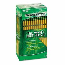 Dixon Ticonderoga No. 2 Woodcased Yellow Barrel HB Pencils, 96-Count (13872) picture