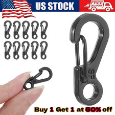 10 Pcs Mini Heavy Carabiner Snap Hook Clip Aluminum Outdoor Camping Key Chain US picture