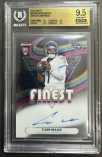 2025 TOPPS FINEST CAM WARD REFRACTOR ROOKIE RC AUTO #RFA-CW TITANS BGS 9.5 picture