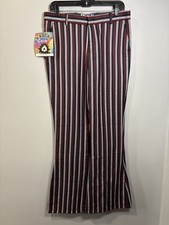 Madcap England Men's 32R Stripe Flared Trousers Bell Bottom Retro 60s picture