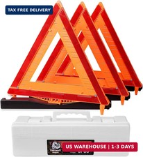 CARTMAN 3PK DOT Approved Foldable Road Safety Warning Triangles | Heavy weighted picture
