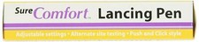 Sure Comfort Lancing Pen Adjustable Alternate Site Test Push & Click Style 1ct picture