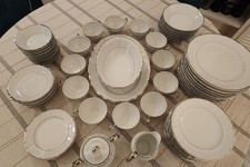 Vtg Harmony House Silver  Silver Sonata China - Lot of 71 Pieces picture