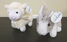 Wishpets 2 pc Lot Plush Mini Small Bunny Whiskers / Lamb Sammy 4