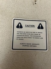 Vintage Nos Polaris Tx Or TXL Caution Snowmobile Decal Sticker read notes picture