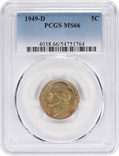 1949-D Jefferson Nickel MS66 Toned PCGS picture