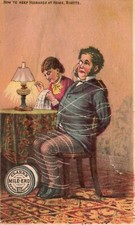 1880s-90s Clark's Mile-End Spool Cotton How To Keep Husbands at Home Nights picture