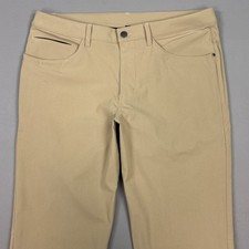 Lululemon Pants Mens 34x34 Beige ABC Classic Commute Office Work Stretch Golf picture