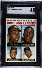 1964 Topps #9 N.L. Home Run Leaders SGC 4 Hank Aaron Willie Mays Cepeda McCovey picture