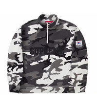 Supreme Shop Flag Half Zip Pullover Snow Camo Seoul Korea SS26 Men's Size M picture
