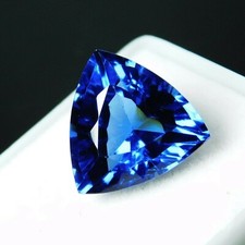 Certified Natural Flawless Tanzanite Blue Trillion Cut 10 Ct Loose Gemstone picture