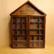 Vtg  1981 Enesco Wood Shadow Box My Collection Glass Display Case Trinket Box  picture