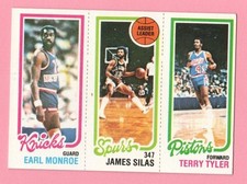 1980-81 Topps  #91 Tyler  /  #206 Silas  / #170 Monroe - See Pic picture