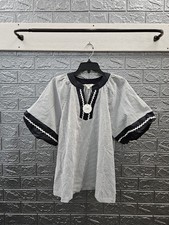 New Oddi Teagan Striped Blouse Sz L picture