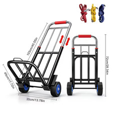 Foldable Utility Cart Heavy Duty Collapsible Hand Truck Extendable Handle Dolly picture