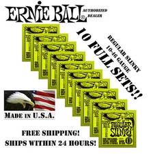 *10 PACK ERNIE BALL REGULAR SLINKY 10-46 ELECTRIC GUITAR STRINGS 2221 (10 SETS)* picture