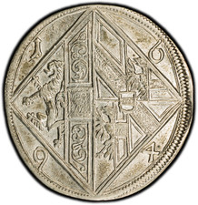 AUSTRIA, SALZBURG: 1694 15 Kreuzer PCGS AU58 — ONLY 4 FINER, DISTINCTIVE DIAMOND picture