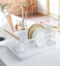 Yamazaki Home TOSCA Kitchen Dish Drying Organizer Rack with Removeable Drainer picture