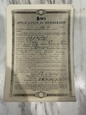 1927 Charles Lindbergh Masonic Sciots Membership Application Photo San Diego picture