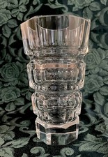 Vintage Ceska MOSER-Style Crystal Faceted  Vase designed by Josef Hoffman picture
