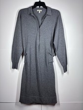 BURBERRY BRIT Gray Knit Long Sleeve Batwing Sleeve Women's Dress Size Small picture