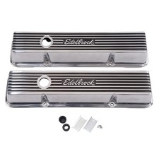 Edelbrock 4263 Elite II Valve Covers for Chevy 262-400 V8 1959-86 Finned picture