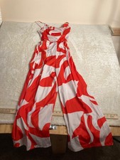 jumper orange patterned bohemian  sleeveless size small picture