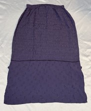 Vintage Zashi Rayon Maxi Skirt Purple Boho Floral Jacquard India S Y2K picture